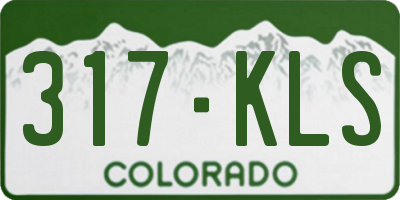 CO license plate 317KLS
