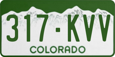 CO license plate 317KVV