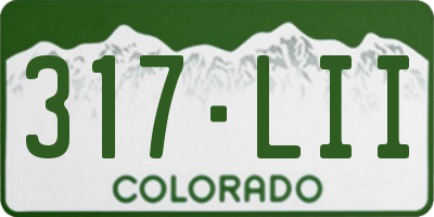 CO license plate 317LII
