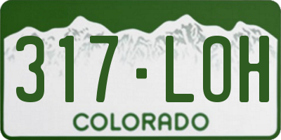 CO license plate 317LOH