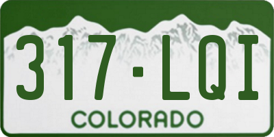 CO license plate 317LQI