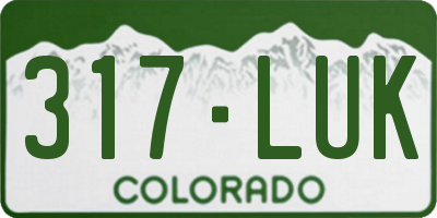 CO license plate 317LUK