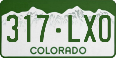 CO license plate 317LXO