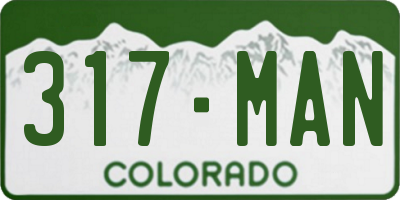 CO license plate 317MAN