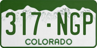 CO license plate 317NGP