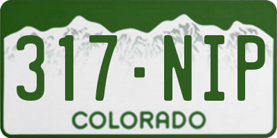 CO license plate 317NIP