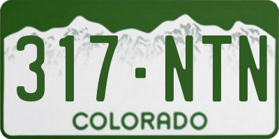 CO license plate 317NTN