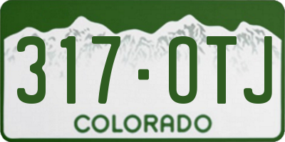 CO license plate 317OTJ