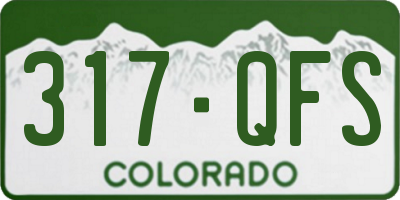 CO license plate 317QFS