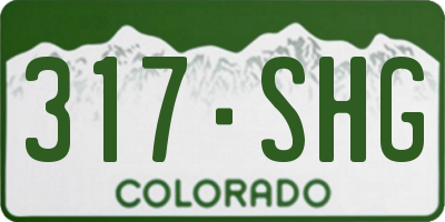 CO license plate 317SHG