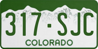 CO license plate 317SJC