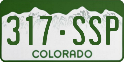 CO license plate 317SSP
