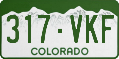 CO license plate 317VKF