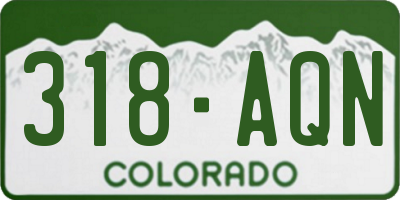 CO license plate 318AQN