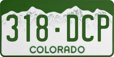 CO license plate 318DCP