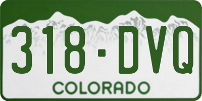 CO license plate 318DVQ