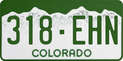 CO license plate 318EHN