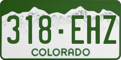 CO license plate 318EHZ