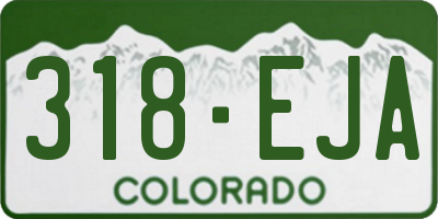 CO license plate 318EJA