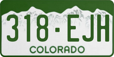 CO license plate 318EJH