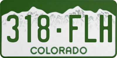 CO license plate 318FLH