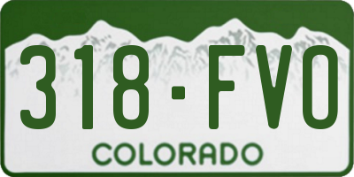 CO license plate 318FVO