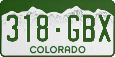CO license plate 318GBX