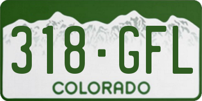 CO license plate 318GFL