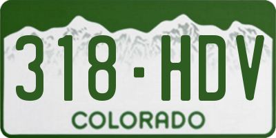 CO license plate 318HDV