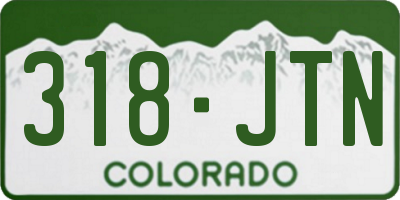 CO license plate 318JTN