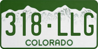 CO license plate 318LLG