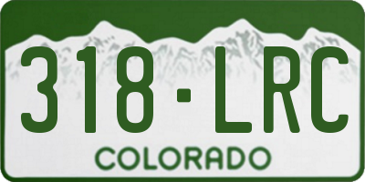 CO license plate 318LRC