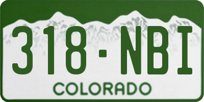 CO license plate 318NBI