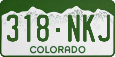 CO license plate 318NKJ