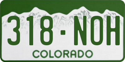CO license plate 318NOH