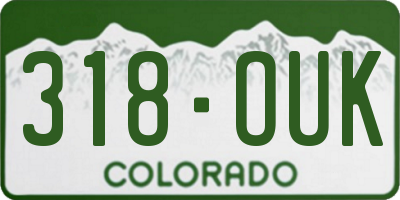 CO license plate 318OUK