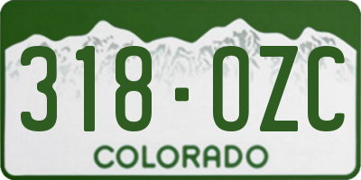 CO license plate 318OZC
