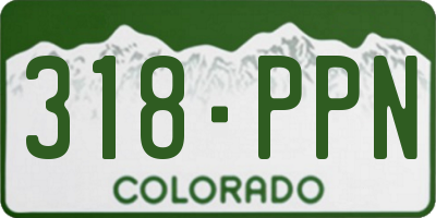 CO license plate 318PPN