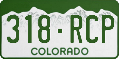 CO license plate 318RCP