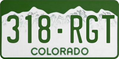 CO license plate 318RGT