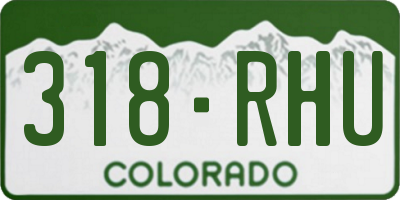 CO license plate 318RHU