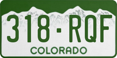 CO license plate 318RQF