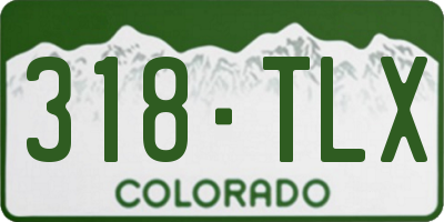 CO license plate 318TLX