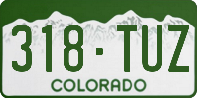 CO license plate 318TUZ