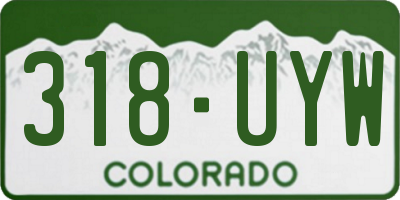 CO license plate 318UYW
