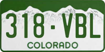 CO license plate 318VBL