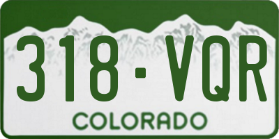 CO license plate 318VQR