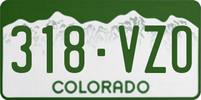 CO license plate 318VZO