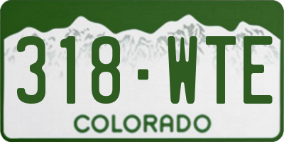 CO license plate 318WTE