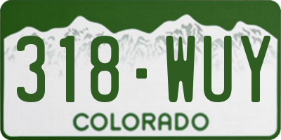 CO license plate 318WUY